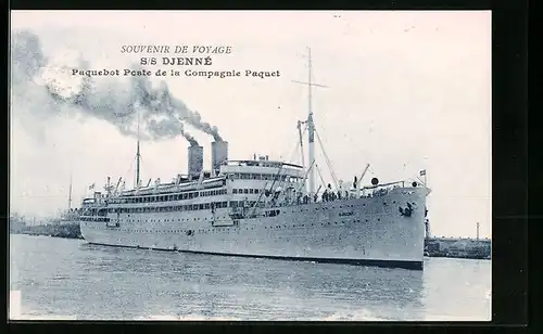 AK Passagierschiff SS Djenné, Paquebot Poste de la Compagnie Paquet