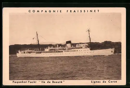 AK Paquebot-Yacht Ille de Beauté, Lignes de Corse