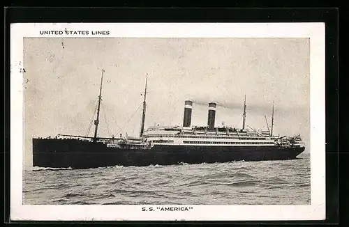 AK Passagierschiff SS Ameriaca, United States Lines