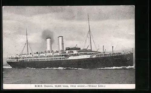 AK Passagierschiff RMS Orsova macht Fahrt