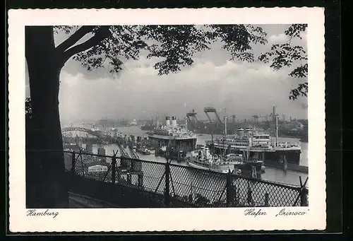 AK Hamburg, Passagierschiff Orinoco im Hafen