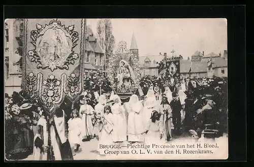 AK Brugge, Plechtige Processie van het H. Bloed, Groep van O.L.V. van den H. Rozenkrans