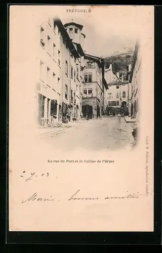 AK Trévoux, La rue du Port et la Colline de l`Orme