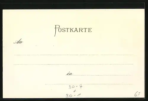 Lithographie Ausmarsch 1849, Uniformen des 7. Inf.- Regiments 1. Schützen-Comp.