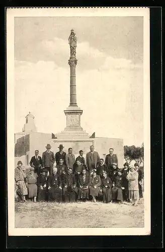 AK Monte Carmelo, Monument of Our Lady in the square of Mount Carmel