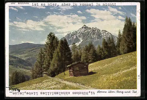 AK Autograph Prinzessin Elisabeth Maria von Bayern, an Prinz Alphons von Bayern, Serlesspitze