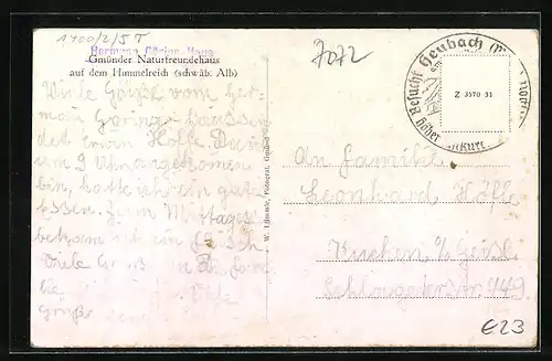AK Himmelreich /Schwäb. Alb, Hermann Göring-Haus