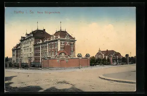 AK Hartha i. Sa., Neue Bürgerschule