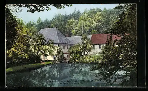 AK Waldenburg i. Sa., Gasthaus Glänzelmühle