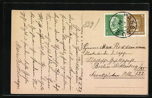 AK Passau, Innenraum vom Ratskeller