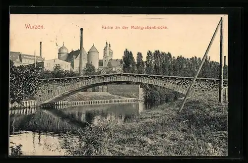 AK Wurzen, Partie an der Mühlgrabenbrücke