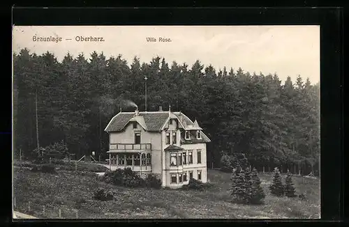 AK Braunlage /Harz, Blick auf Villa Rose