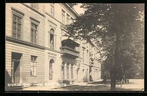 AK Bremen, Hotel Siedenburg, 1890