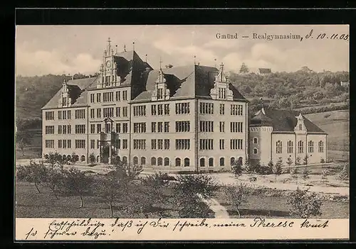 AK Gmünd, Ansicht vom Realgymnasium