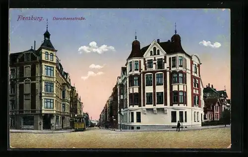 AK Flensburg, Partie aus der Dorotheenstrasse