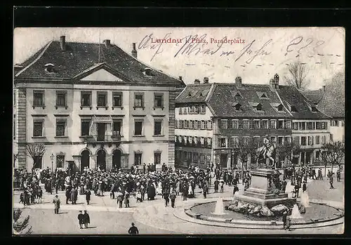 AK Landau /Pfalz, Veranstaltung auf dem Paradeplatz