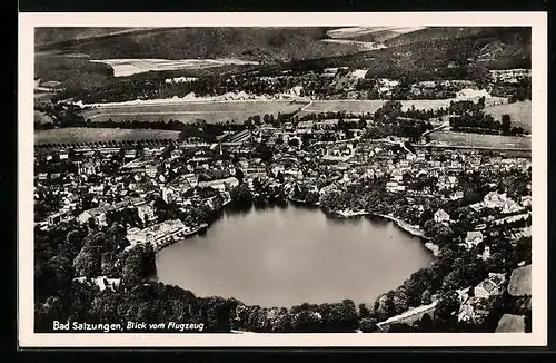 AK Bad Salzungen, Ortsansicht vom Flugzeug aus