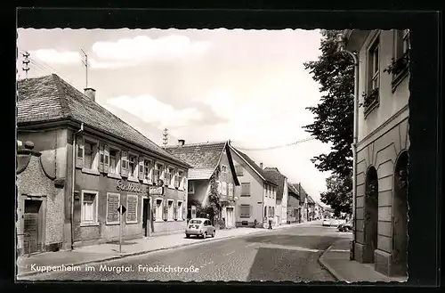 AK Kuppenheim im Murgtal, Friedrichstrasse mit Gasthaus zum Engel