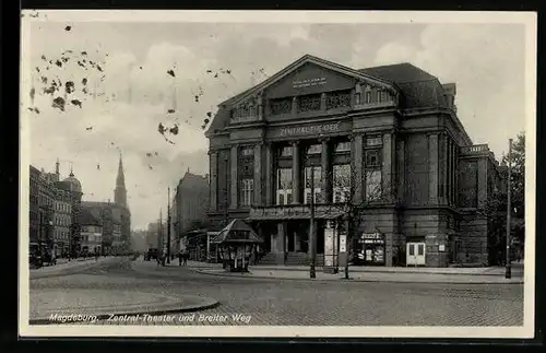 AK Magdeburg, Zentral-Theater und Breiter Weg