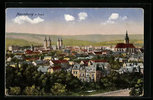 AK Naumburg a. Saale, Ortsansicht aus der Vogelschau