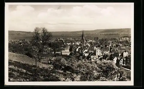 AK Rottenburg a. N., Ortsansicht mit Fernblick aus der Vogelschau