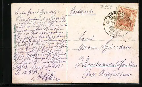 AK Waldsee, Teilansicht mit Kirche