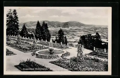 AK Deggendorf /Niederbayern, Sanatorium am Hausstein, Teil der Südaussicht