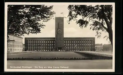 AK Rüstringen, Nordseebad, Die Burg am Meer neues Rathaus