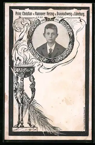AK Prinz Christian v. Hannover, Herzog von Braunschweig in Kindesalter