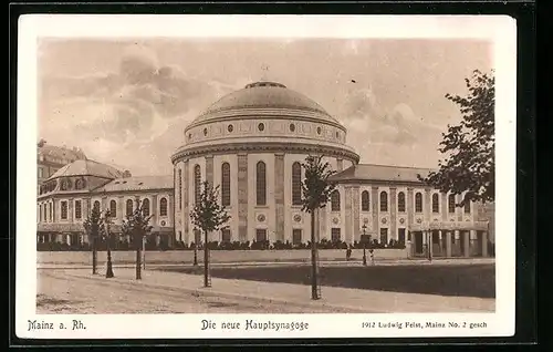 AK Mainz a. Rh., Neue Hauptsynagoge