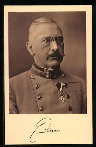 AK Heerführer General Dankl, Portrait in Uniform mit Orden