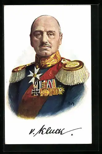 AK Heerführer von Kluck, Portrait in Uniform