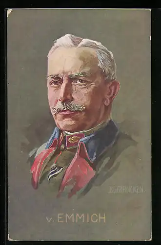 AK Heerführer von Emmich, Portrait in Uniform