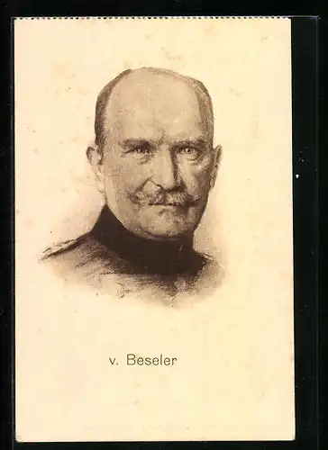 AK Heerführer von Beseler, Kopfportrait