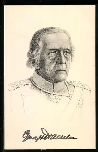 AK Heerführer Generalfeldmarschall von Haeseler, Uniform-Portrait