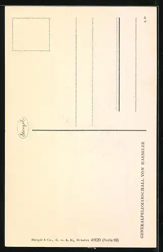 AK Heerführer Generalfeldmarschall von Haeseler, Uniform-Portrait