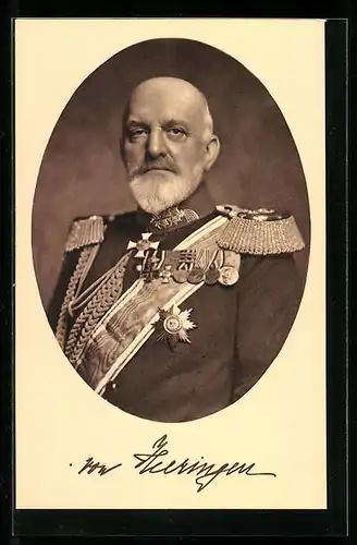 AK Heerführer von Heeringen, Portrait in Uniform