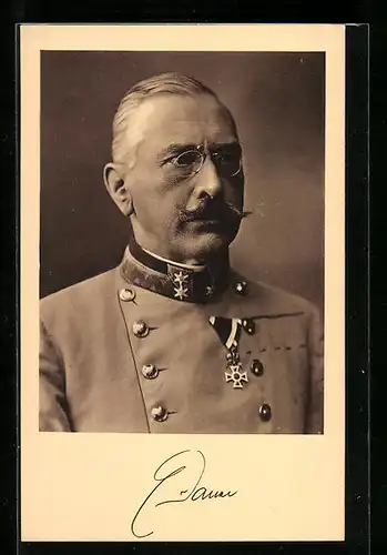 AK Heerführer Dankl, Uniform-Portrait