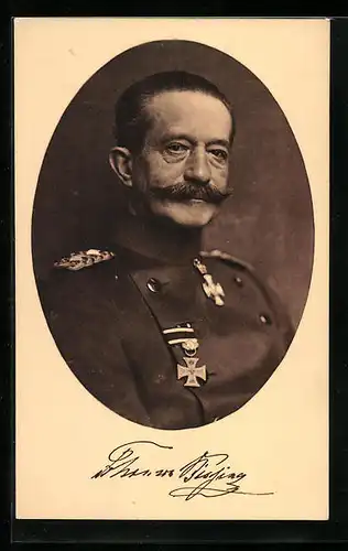 AK Heerführer von Bissing, Portrait in Uniform