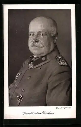 AK Heerführer Generaloberst von Eichhorn, Portrait in Uniform