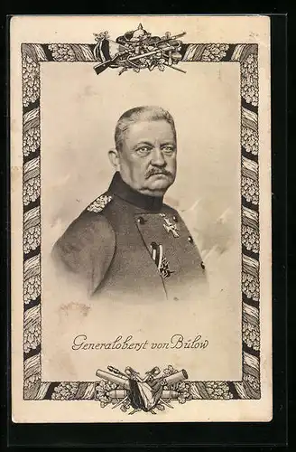 AK Heerführer von Bülow, Generaloberst, Portrait in dekorierter Uniform