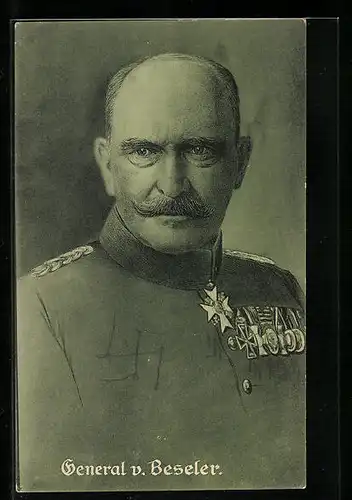 AK Heerführer von Beseler, General, Portrait in dekorierter Uniform