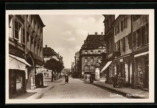 AK Landau, Geschäfte in der Marktstrasse