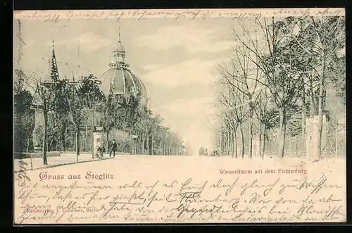 AK Berlin-Steglitz, Wasserthurm auf dem Fichtenberg
