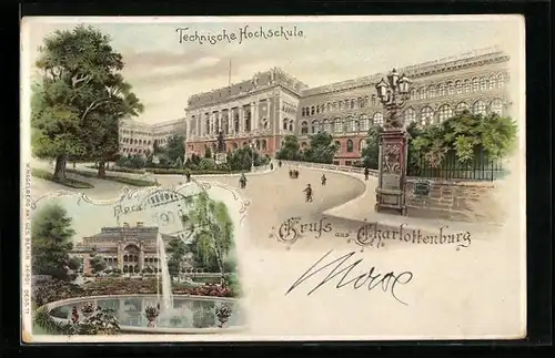 Lithographie Berlin-Charlottenburg, Technische Hochschule, Flora