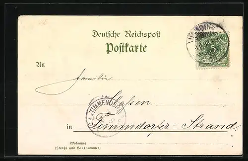 Lithographie Hamburg-Neustadt, Lombardsbrücke und Aussenalster