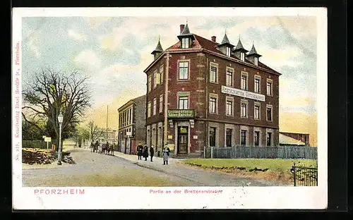 AK Pforzheim, Restaurant Güterbahnhof an der Brettenerstrasse