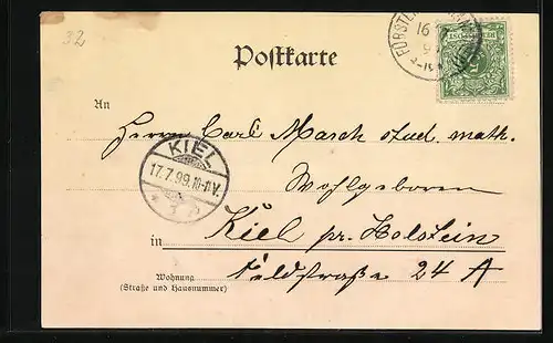 AK Fürstenau i. Hann., Strassenpartie mit Kirche