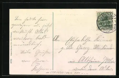 AK Reutlingen, Planie mit Kaiser Wilhelmdenkmal