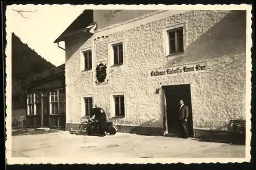 Fotografie unbekannter Fotograf, Ansicht Fallenstein bei Maria-Zell, Gasthaus Rudolf und Anna Eder 1953